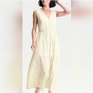 a new day Pale Green Printed V-Neck Maxi Dress